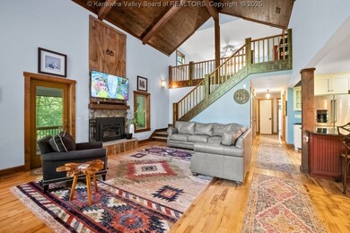 Spacious living room with beautiful hardwood detai