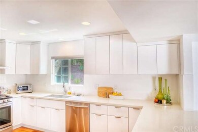 Stainless dishwasher and farm sized sink. Hidden f