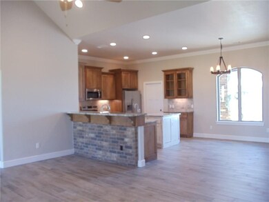 View from living looking back across open floor pl