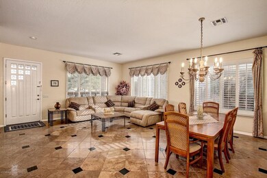 Formal Marble floor dining room