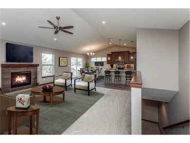 Virtually Stage living room/kitchen