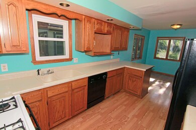 The kitchen has lots of counter space.