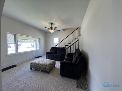 View of the living room from the dining room doorw