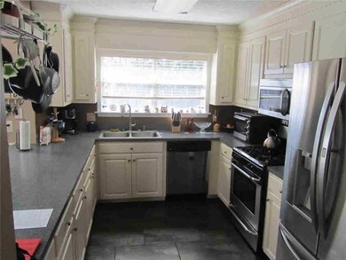 Kitchen has a lot of natural light