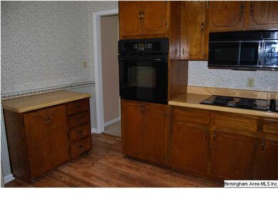 Kitchen with island moved