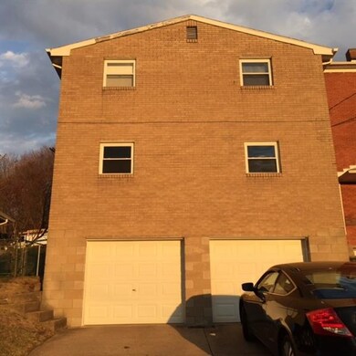 A view of the back of the two unit duplex.  Each u