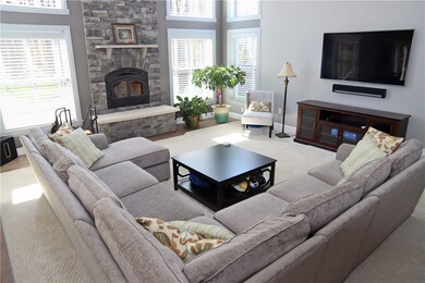 Great Room with Stone Fireplace, Wood burning