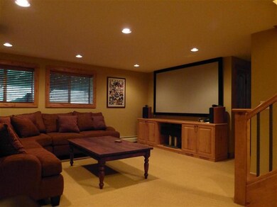 media room with projection screen and hi