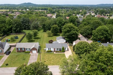 Approximately 1/3 level acre lot with mature landscaping