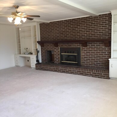 Handsome brick fireplace