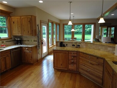 Kitchen overlooking dining room