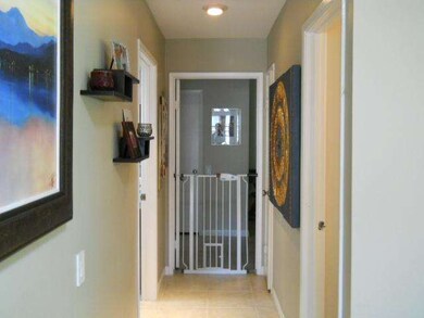 The view down the hall toward the rest of the prop