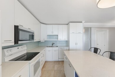 Spacious kitchen allows for entertaining guests wi