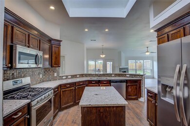 Kitchen with stainless steel appliances