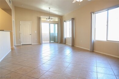 Unfurnished room with vaulted ceiling, visible ven