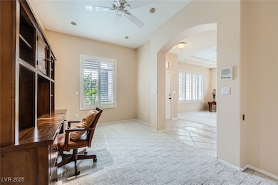 Office space with plenty of natural light, light c