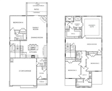 The Carter Floorplan 1st adn 2nd Floor
