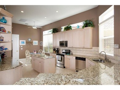 Kitchen with granite counter tops, center island, 