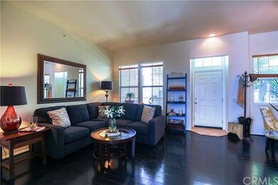 Open flowing living room with great natural lighti
