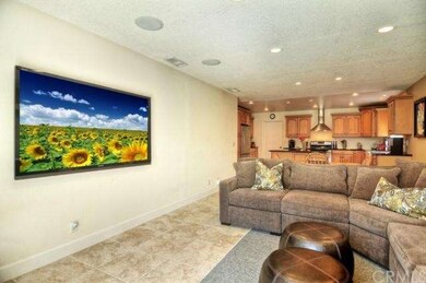 Family room open to the kitchen.