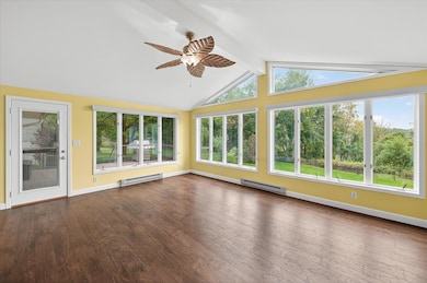 Walls of windows bring in an abundance of light