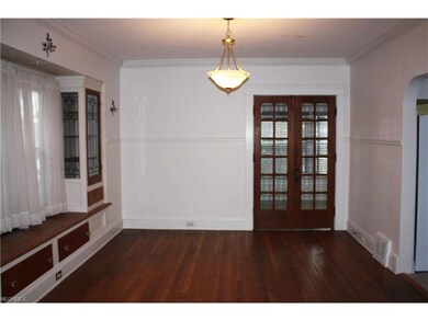 Dining Room with Built-in Display Cabinets