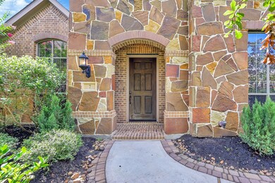 Beautiful brick and stone façade; nice landscaping