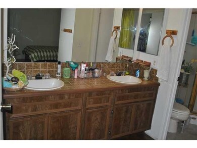 Master bath with dual sinks