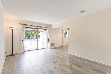 Spare room with light wood-type flooring, ornament