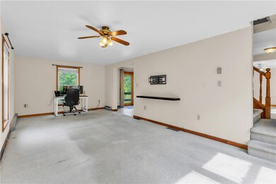 This inviting living room opens effortlessly into