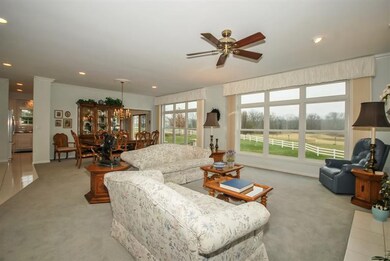 Open Great room with views of the pond.