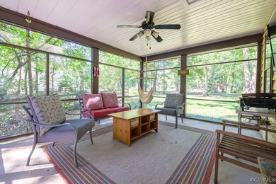 Lovely view of screen porch