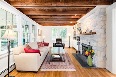Antique beams were uncovered during the renovation