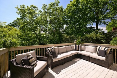 Cozy, private back deck that even has partial view