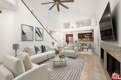 Dramatic 2-Story High Living Room - Virtually Stag