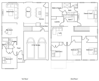 Illustration of the floorplan for the Kingston, for representation, details may vary. It's even better in person! Give me a call to walk through the home.