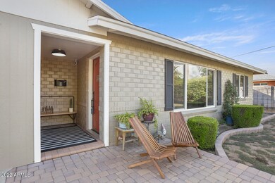 Paver front patio and formal entry