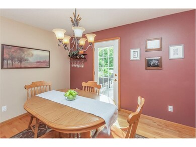 Dining room with full view door to deck.