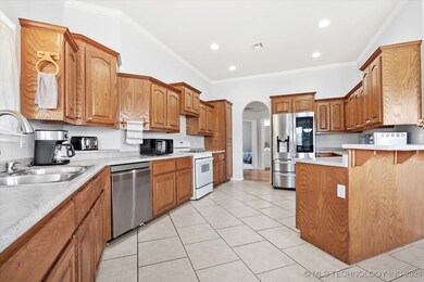 Large kitchen with ample storage and counter space