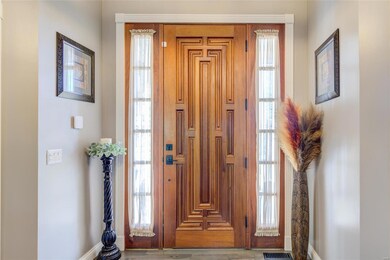 Massive 8 ft door with side-lights