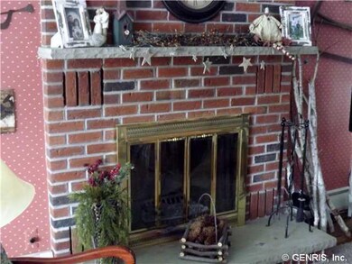 Living Room Wood burning fireplace