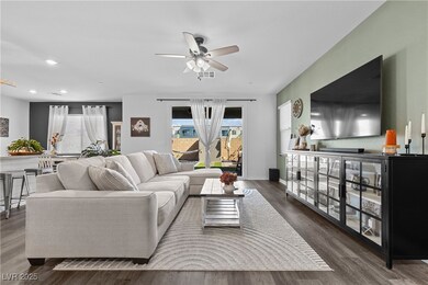 Expansive living room opens to the kitchen and dinning area
