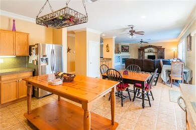 Open Kitchen flows into Family Room
