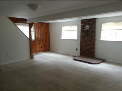 Living room with hearth