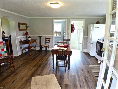 looking into kitchen from porch on the side of the