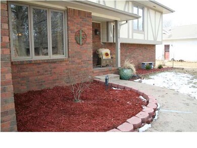 View of the outdoor flower beds - fresh mulch and 