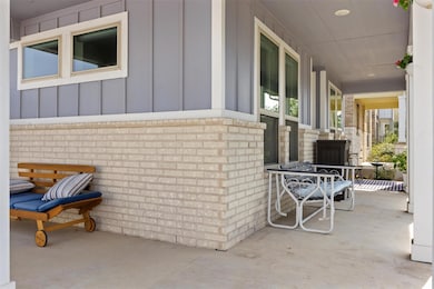 View of covered porch