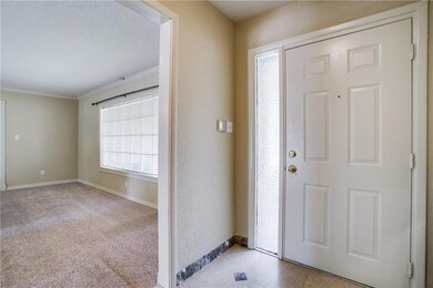 Entry looking into living area.  Entry features de