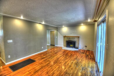 Living room with fireplace