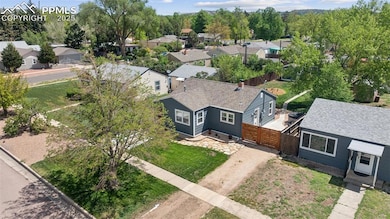 Aerial view of residential area